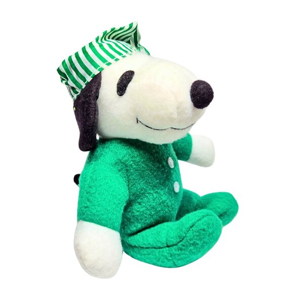 Vintage Whitman's Peanuts Snoopy Christmas Pajama Plush Toy - Picture 1 of 3